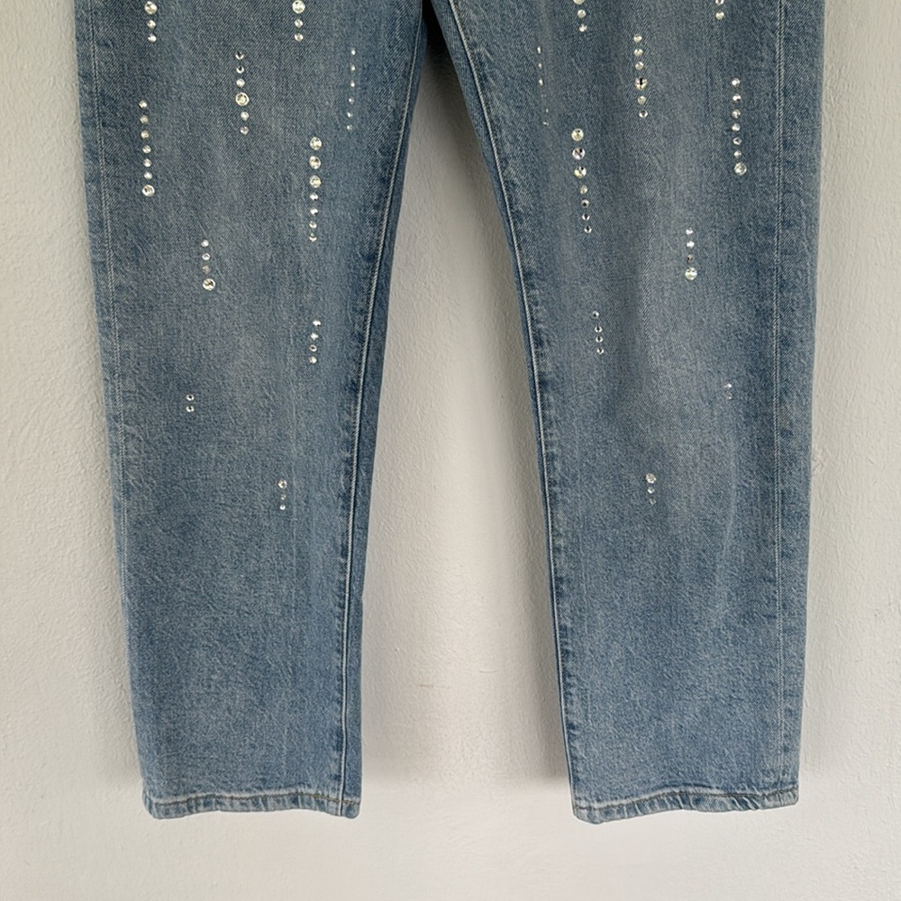 Lucky Brand Legend rhinestone 90s loose high rise crop light wash jeans size 25 - Picture 4 of 13